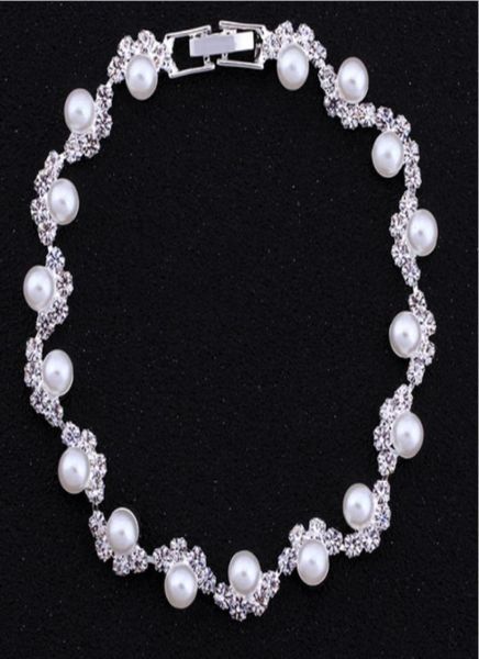 bridal pearls adorned accessories crystal beaded bracelets bridal hand accessories bridal jewelry chain6822032, White
bridal pearls adorned accessories crystal beaded bracelets bridal hand accessories bridal jewelry chain6822032, White