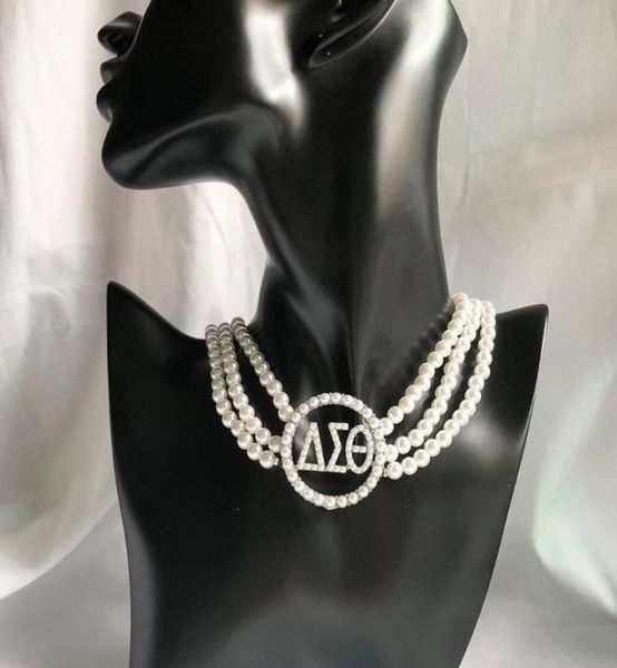 chokers handmade greek sorority custom three layer white pearl aeo letter necklace earring set jewelry for women5151423, Golden;silver
chokers handmade greek sorority custom three layer white pearl aeo letter necklace earring set jewelry for women5151423, Golden;silver