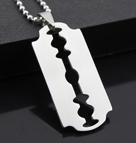 2022 titanium steel fashion razor blades pendant necklaces punk rock men jewelry cool shaver necklace for party gift7996084, Silver
2022 titanium steel fashion razor blades pendant necklaces punk rock men jewelry cool shaver necklace for party gift7996084, Silver