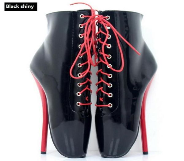 man ballet boots 18cm high heel cosplay shoes women fetish ankle boots laceup pointed toe spike heels black6930782, Black
man ballet boots 18cm high heel cosplay shoes women fetish ankle boots laceup pointed toe spike heels black6930782, Black