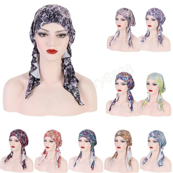 muslim women soft turban hat headbands pre-tied head scarf printed chemo cap inner hijabs femme bandana hair accessories, Blue;gray
muslim women soft turban hat headbands pre-tied head scarf printed chemo cap inner hijabs femme bandana hair accessories, Blue;gray