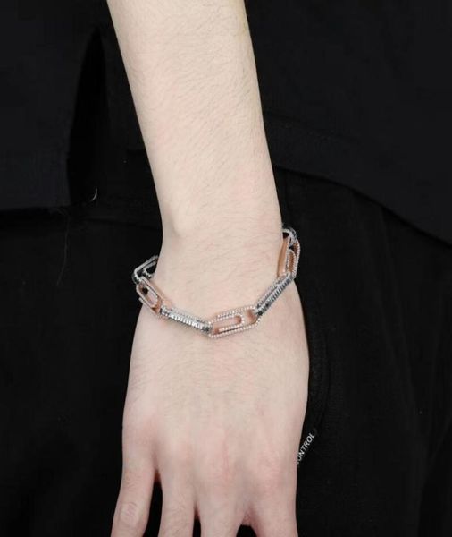 7 8 inches 1cm iced out chains bracelets for men luxury designer bling diamond paper clip bracelet gold silver cuban link chain je2570365, Black
7 8 inches 1cm iced out chains bracelets for men luxury designer bling diamond paper clip bracelet gold silver cuban link chain je2570365, Black