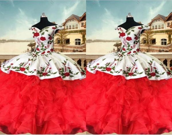2023 vintage embroidered quinceanera dresses ball gown off the shoulder ruffles organza satin sweet 16 girls prom pageant dress2220178, Blue;red
2023 vintage embroidered quinceanera dresses ball gown off the shoulder ruffles organza satin sweet 16 girls prom pageant dress2220178, Blue;red