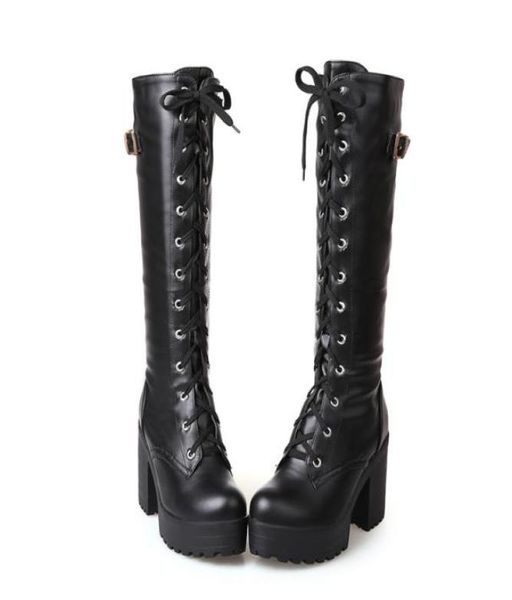 gothic square chunky block high heels riding boots women lace up thick platform rock punk cosplay knee high boots shoes9475042, Black
gothic square chunky block high heels riding boots women lace up thick platform rock punk cosplay knee high boots shoes9475042, Black