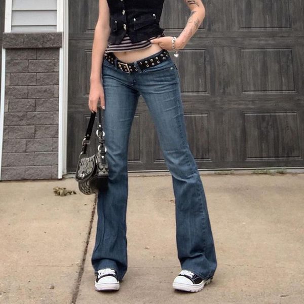 jeans retro streetwear fashion women's lowrise slim jeans women's flared pants lowrise jeans y2k pants, Blue
jeans retro streetwear fashion women's lowrise slim jeans women's flared pants lowrise jeans y2k pants, Blue