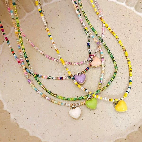 colorful beads choker women collares love heart pendant necklace fashion femme jewelry boho accessories, Silver
colorful beads choker women collares love heart pendant necklace fashion femme jewelry boho accessories, Silver