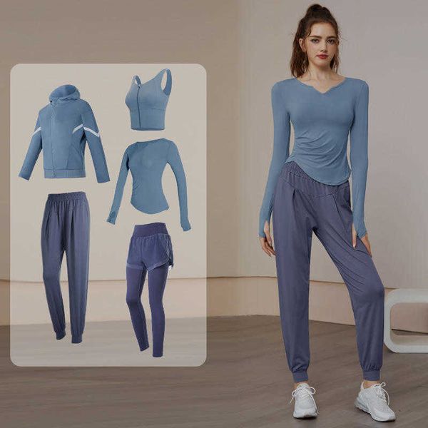2022 new long sleeve yoga suit set for women's high end fashion outdoor sports set running sports fitness set s, Gray
2022 new long sleeve yoga suit set for women's high end fashion outdoor sports set running sports fitness set s, Gray