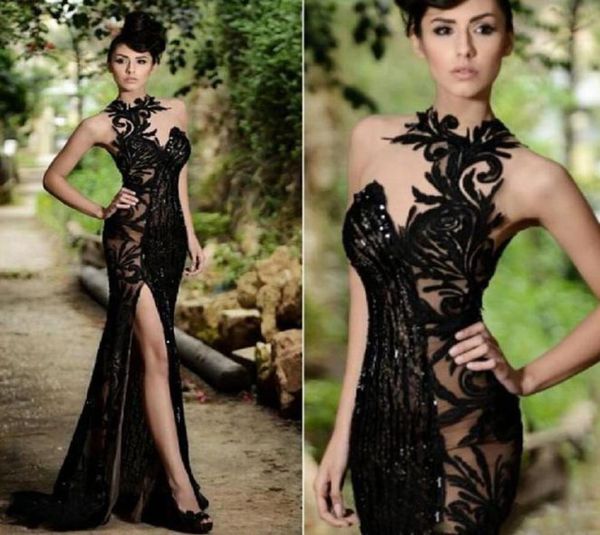 2019 new beading split evening dresses appliqued high neck long prom dress vestidos de festa formal gowns5803885, Black
2019 new beading split evening dresses appliqued high neck long prom dress vestidos de festa formal gowns5803885, Black