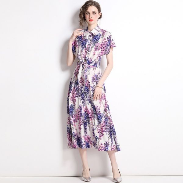2023 european summer women's floral print dress: casual a-line mid-calf dress with short sleeve shirt and hem skirt suit. available in, Black;gray
2023 european summer women's floral print dress: casual a-line mid-calf dress with short sleeve shirt and hem skirt suit. available in, Black;gray