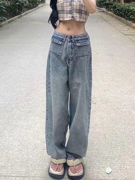 jeans high street vintage wash jeans for women summer denim joggers women high waisted jeans american loose casual straight pants, Blue
jeans high street vintage wash jeans for women summer denim joggers women high waisted jeans american loose casual straight pants, Blue