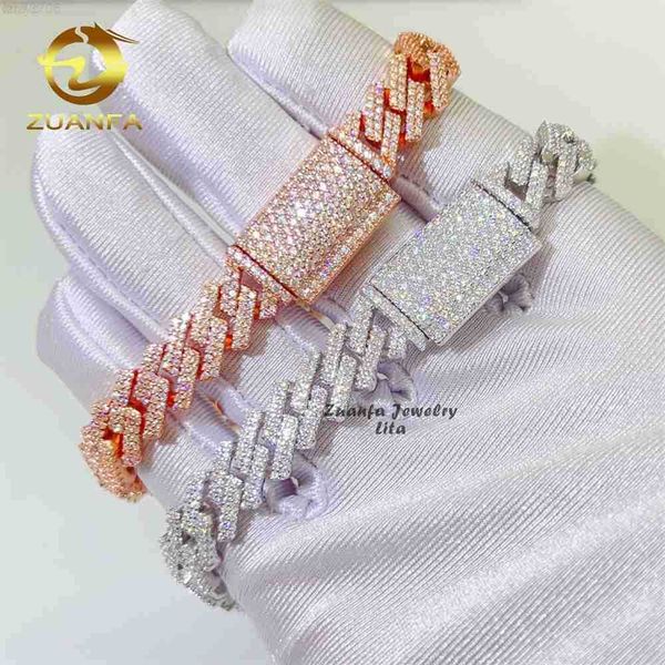 selling popular 10mm width 2 rows rose gold 925 sterling silver vvs moissanite cuban link bracelet
selling popular 10mm width 2 rows rose gold 925 sterling silver vvs moissanite cuban link bracelet