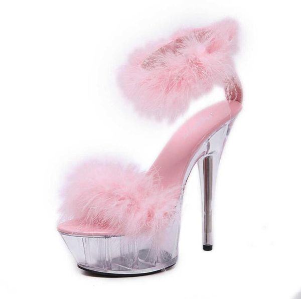 summer women 15cm super high heel pumps artificial fur transparent platform sandals nightclub party ladies shoes with heels x05263998923, Black
summer women 15cm super high heel pumps artificial fur transparent platform sandals nightclub party ladies shoes with heels x05263998923, Black