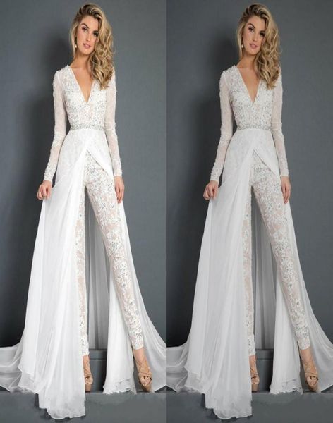 white jumpsuits prom dresses beaded lace deep v neck formal evening gowns long sleeve sweep train special occasion pants dress3328829, Black
white jumpsuits prom dresses beaded lace deep v neck formal evening gowns long sleeve sweep train special occasion pants dress3328829, Black