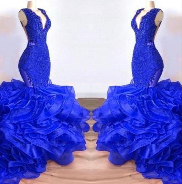 royal blue v neck lace long mermaid prom dresses 2019 organza layered ruffles sweep train formal party evening gowns1925526, Black
royal blue v neck lace long mermaid prom dresses 2019 organza layered ruffles sweep train formal party evening gowns1925526, Black