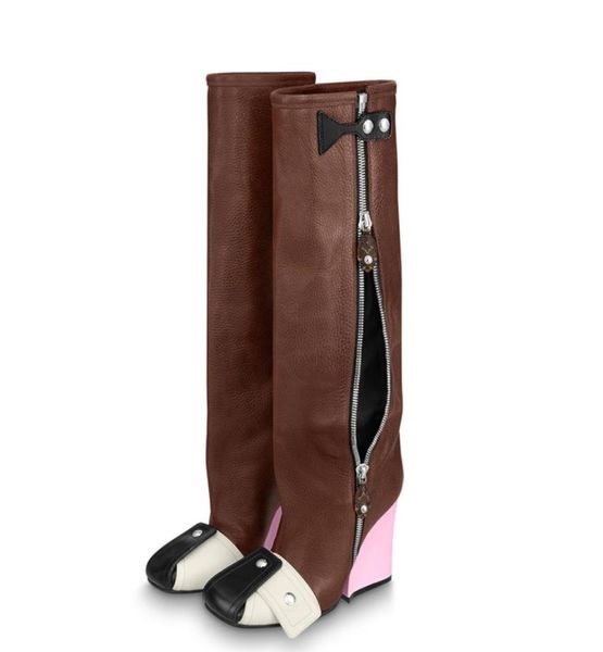 autumn and winter leather rivet side zipper boots with coarse heel highheeled squareheaded motorcycle boots size 34432148317, Black