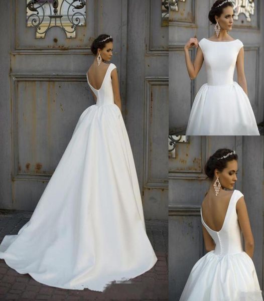 boat jewel neck ruched draped cap sleeves a line wedding dresses v back satin sweep train plus size custom bridal gowns9421905, White
boat jewel neck ruched draped cap sleeves a line wedding dresses v back satin sweep train plus size custom bridal gowns9421905, White