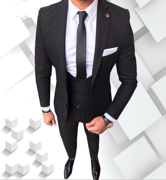 two button black groom tuxedos notch lapel groomsmen man suits mens wedding suits jacketpantsvesttie no9903487942, Black;gray
two button black groom tuxedos notch lapel groomsmen man suits mens wedding suits jacketpantsvesttie no9903487942, Black;gray