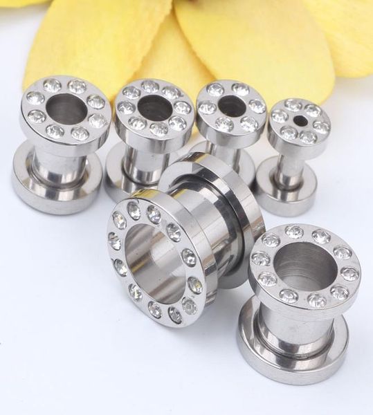 100pcslot mix 310mm stainless steel silvery crystal gem ear gauges flesh tunnel ear plug piercing body7260563, Silver
100pcslot mix 310mm stainless steel silvery crystal gem ear gauges flesh tunnel ear plug piercing body7260563, Silver