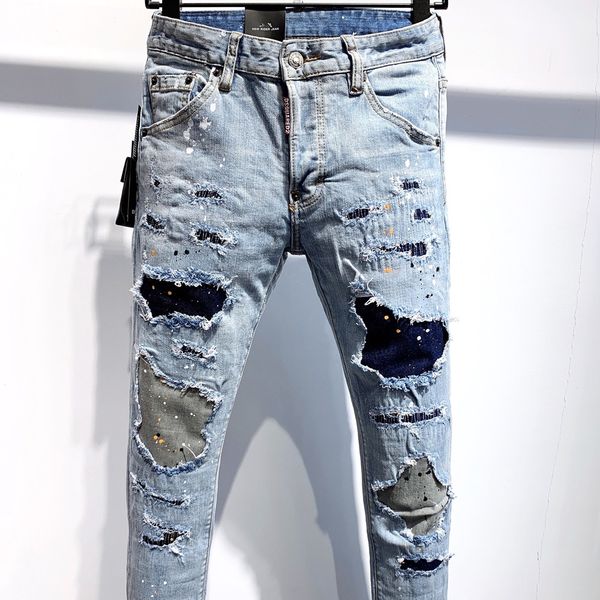 dsquad2 jeans men's luxury designer denim jeans perforated pants dsquare jeans casual fashion trendy pants dsquad2 men's clothing, Blue
dsquad2 jeans men's luxury designer denim jeans perforated pants dsquare jeans casual fashion trendy pants dsquad2 men's clothing, Blue