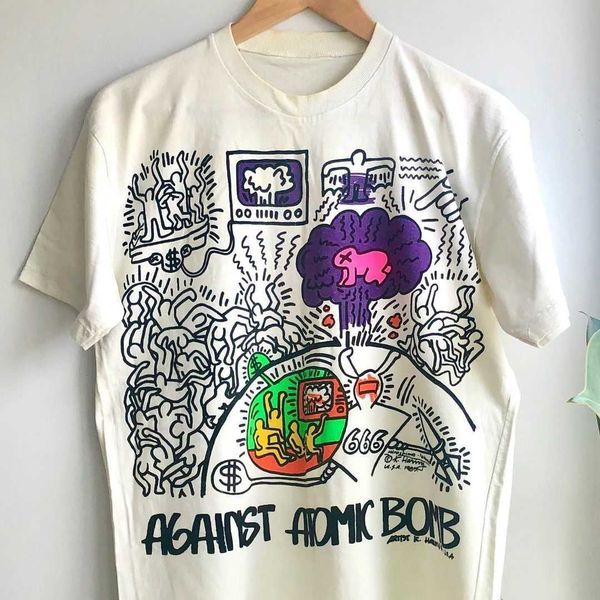 cotton ausmss icey treasure house american retro 90 new york street graffiti handdrawn large short sleeve t-shirt, White;black
cotton ausmss icey treasure house american retro 90 new york street graffiti handdrawn large short sleeve t-shirt, White;black