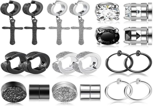 10 pairs nonperforated magnetic studs stainless steel cross dangling hinged earrings clip on cz magnet earrings for men women130561271558, Silver
10 pairs nonperforated magnetic studs stainless steel cross dangling hinged earrings clip on cz magnet earrings for men women130561271558, Silver