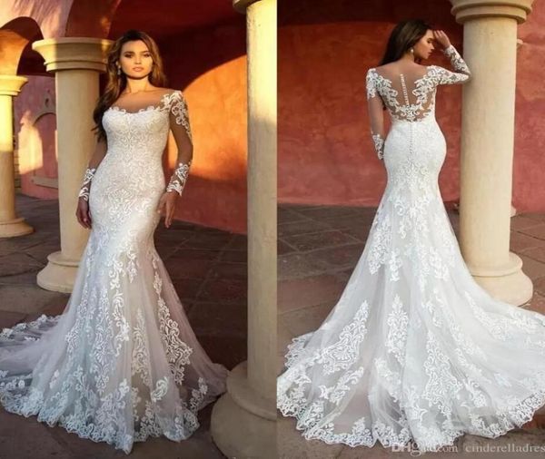 2023 modern mermaid wedding dresses 3d appliqued lace sheer neck long sleeve bridal gowns illusion wedding dress robe de mariee gb5792368, White
2023 modern mermaid wedding dresses 3d appliqued lace sheer neck long sleeve bridal gowns illusion wedding dress robe de mariee gb5792368, White