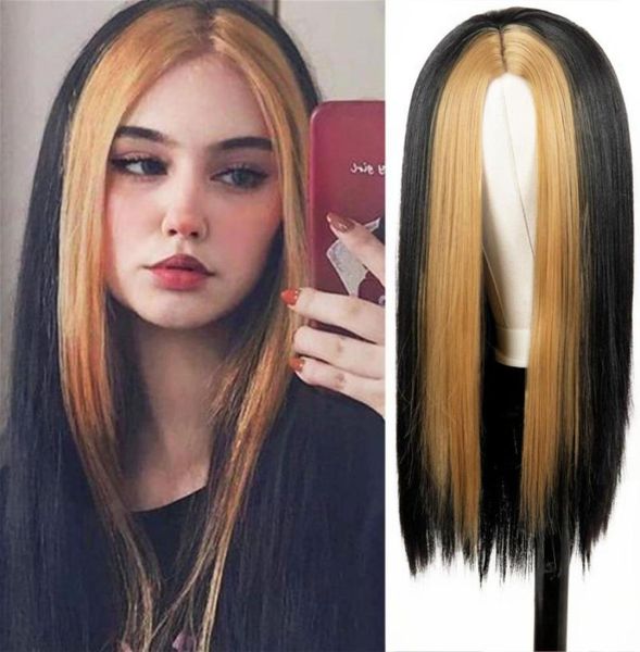 synthetic wigs long black straight wig for women both sides browngreenpurplepink hair middle part heat resistant wavy cosplay3507872
synthetic wigs long black straight wig for women both sides browngreenpurplepink hair middle part heat resistant wavy cosplay3507872