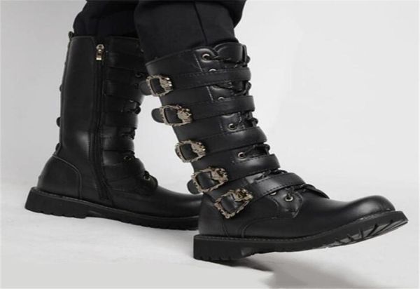 men039s leather motorcycle boots midcalf military combat gothic belt punk men shoes tactical army boot 2110223058476, Black
men039s leather motorcycle boots midcalf military combat gothic belt punk men shoes tactical army boot 2110223058476, Black