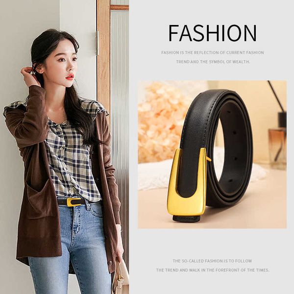 belts suspenders u-shaped smooth buckle versatile jeans ins simple decoration leather two layer belt women's, Black;brown
belts suspenders u-shaped smooth buckle versatile jeans ins simple decoration leather two layer belt women's, Black;brown