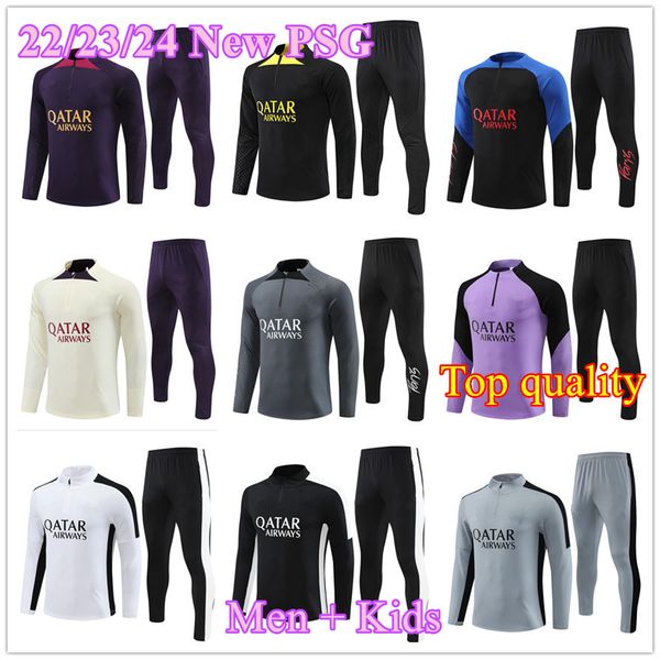 2023 psgs tracksuits men and kids long sleeve training suit 22/23/24 new paris football mbappe soccer jersey kit uniform chandal futbol fan, Black
2023 psgs tracksuits men and kids long sleeve training suit 22/23/24 new paris football mbappe soccer jersey kit uniform chandal futbol fan, Black