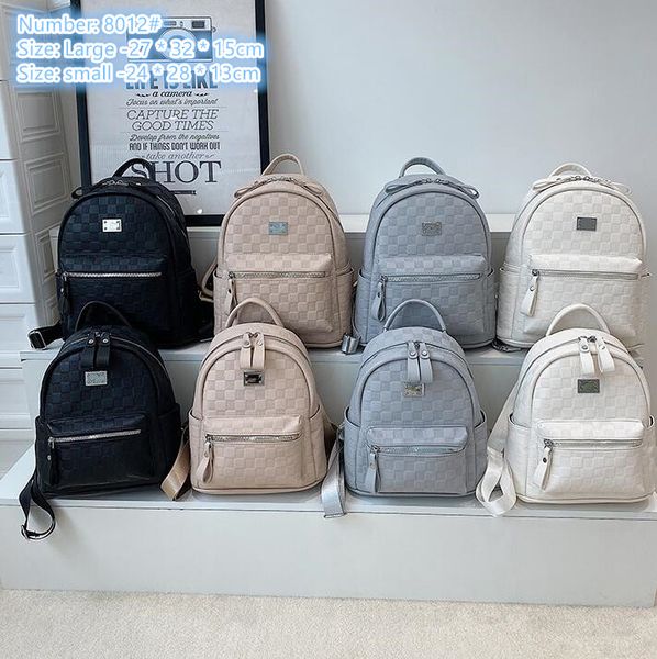 Personality womens shoulder bag 2 sizes simple and multifunctional wear-resistant solid color leather leisure backpack street fashion embossed handbag, White
Personality womens shoulder bag 2 sizes simple and multifunctional wear-resistant solid color leather leisure backpack street fashion embossed handbag, White