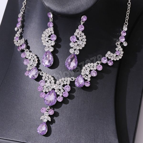 fashion crystal bridal jewelry sets gold color rhinestone chokers necklace earrings wedding african beads jewelry, Silver
fashion crystal bridal jewelry sets gold color rhinestone chokers necklace earrings wedding african beads jewelry, Silver