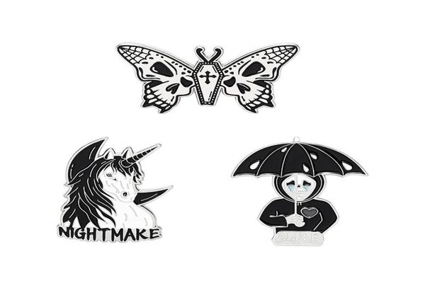 nightmare enamel pin custom horse umbrella skeleton butterfly brooch bag clothes lapel gothic badge jewelry gift for friends7109123, Blue
nightmare enamel pin custom horse umbrella skeleton butterfly brooch bag clothes lapel gothic badge jewelry gift for friends7109123, Blue