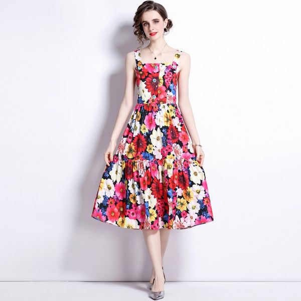 2023 spring new item european station fashion women's large sleeveless skirt stitching print sling dress e058, Black;gray
2023 spring new item european station fashion women's large sleeveless skirt stitching print sling dress e058, Black;gray