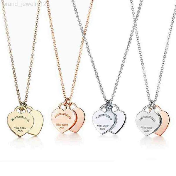 classic 925 sterling silver necklace double heart pendant necklace man women party wedding jewelry with box
classic 925 sterling silver necklace double heart pendant necklace man women party wedding jewelry with box