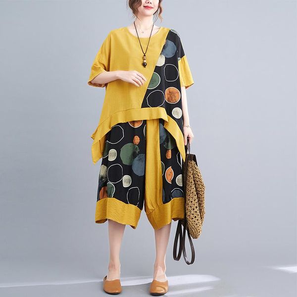 dress 2022 new fashion women clothes sets thin soft t shirts wide leg pants 2 pcs print dots loose cozy summer casual sets suits, White
dress 2022 new fashion women clothes sets thin soft t shirts wide leg pants 2 pcs print dots loose cozy summer casual sets suits, White