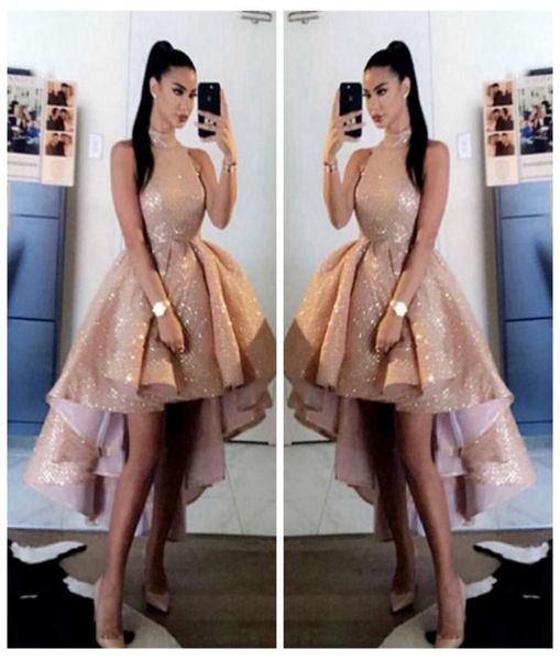 bling bling sequins rose gold high neck prom dresses 2020 short front long back sleeveless formal party evening gowns vestido3412092, Black
bling bling sequins rose gold high neck prom dresses 2020 short front long back sleeveless formal party evening gowns vestido3412092, Black