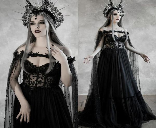 dark fairytale gothic black wedding dress with cupped corset bodice fantasy a line bridal gowns medieval vampire halloween wedding6465339, White
dark fairytale gothic black wedding dress with cupped corset bodice fantasy a line bridal gowns medieval vampire halloween wedding6465339, White