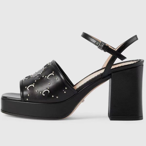 chunky heel sandals womens platform heel slippers fashion silver buckle decoration cool shoes designer 8.5cm high heeled slipper 35-42 with, Black
chunky heel sandals womens platform heel slippers fashion silver buckle decoration cool shoes designer 8.5cm high heeled slipper 35-42 with, Black
