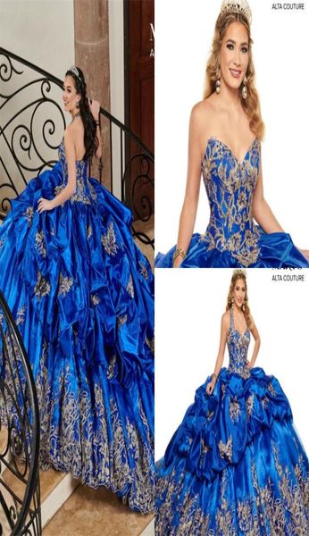 2020 royal blue quinceanera dresses with gold lace embroidery halter ball gowns prom dress laceup sweet 16 gowns3075326, Blue;red
2020 royal blue quinceanera dresses with gold lace embroidery halter ball gowns prom dress laceup sweet 16 gowns3075326, Blue;red