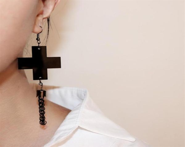 new gothic black cross drop earrings for women cross tassel long dangle earring trendy jewelry acrylic accessories19044223415, Silver
new gothic black cross drop earrings for women cross tassel long dangle earring trendy jewelry acrylic accessories19044223415, Silver