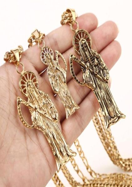 pendant necklaces witaya classic retro death of angel santa muerte mens necklace 316l stainless steel jewelry men party gift4191132, Silver
pendant necklaces witaya classic retro death of angel santa muerte mens necklace 316l stainless steel jewelry men party gift4191132, Silver