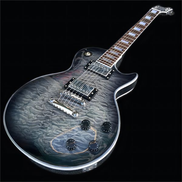 custom shop electric guitar, solid mahogany, black floral body, black hardware, 78
custom shop electric guitar, solid mahogany, black floral body, black hardware, 78