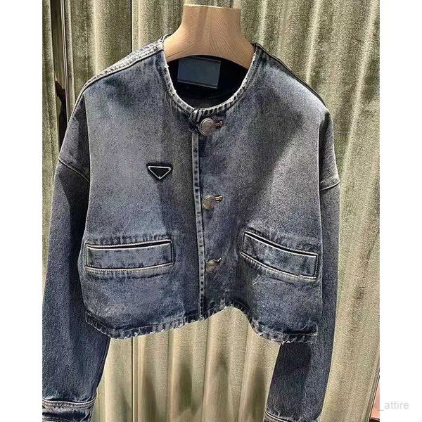 designer triangle label pd23 new denim jackets fashion women's crew neck button pocket denim short jackets, Black;brown
designer triangle label pd23 new denim jackets fashion women's crew neck button pocket denim short jackets, Black;brown