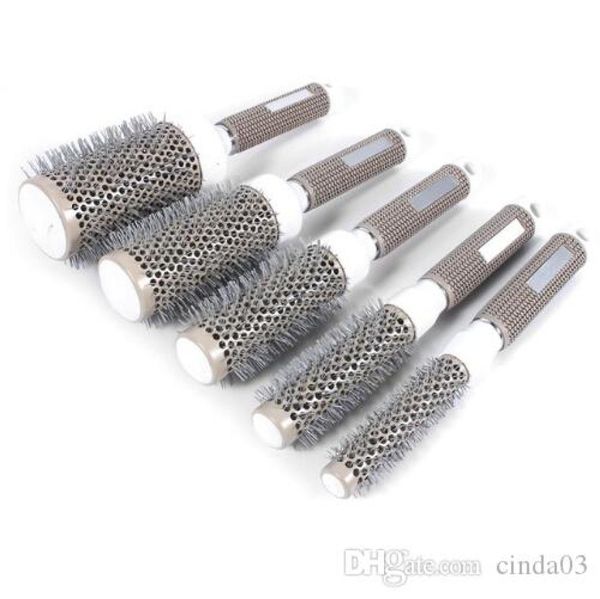 professional hair dressing brushes high temperature resistant ceramic iron round comb 19mm 5 size hair styling tool hairbrush8051328, Silver
professional hair dressing brushes high temperature resistant ceramic iron round comb 19mm 5 size hair styling tool hairbrush8051328, Silver