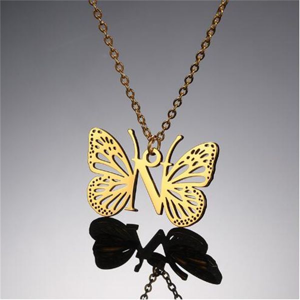 new european and american fashion necklace personalized niche design stainless steel 26 letter necklace butterfly letter pendant collar chai, Golden;silver
new european and american fashion necklace personalized niche design stainless steel 26 letter necklace butterfly letter pendant collar chai, Golden;silver