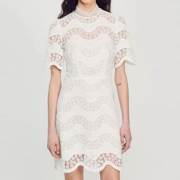 2023 designer dress summer dress little daisy lace hollow waist white dress women designer clothing, Black;gray
2023 designer dress summer dress little daisy lace hollow waist white dress women designer clothing, Black;gray