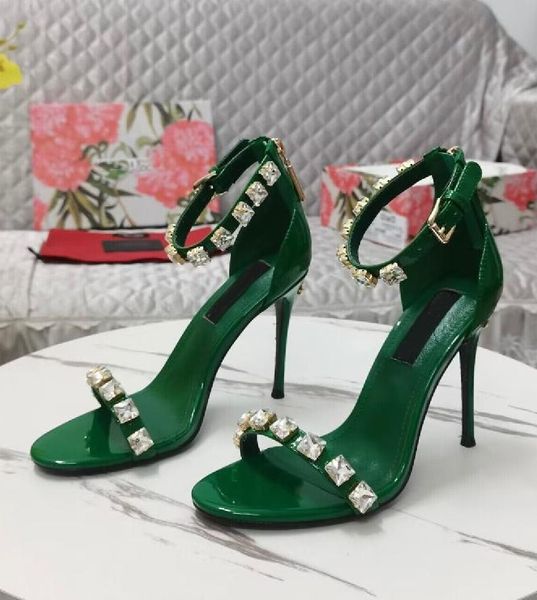 brand summer 23s/s brand polished calfskin sandals shoes women patent leather rhinestones studs party wedding dress lady high heels box dust, Black
brand summer 23s/s brand polished calfskin sandals shoes women patent leather rhinestones studs party wedding dress lady high heels box dust, Black
