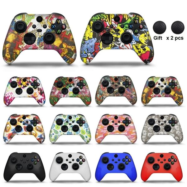Image of Soft Silicone Case For Xbox Series X/S Controller Protective Skin Gamepad Accessories Thumb Grips Caps Joystick Cover Shell