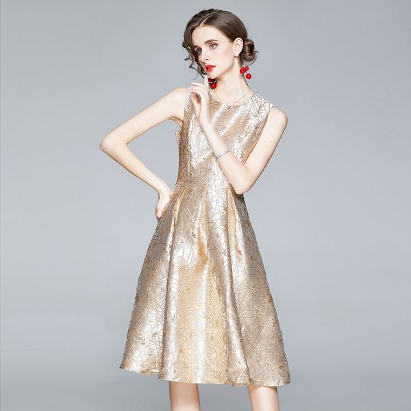 2023 summer new item european station fashion women's tutu sleeveless temperament embroidery jacquard dress e259, Black;gray
2023 summer new item european station fashion women's tutu sleeveless temperament embroidery jacquard dress e259, Black;gray
